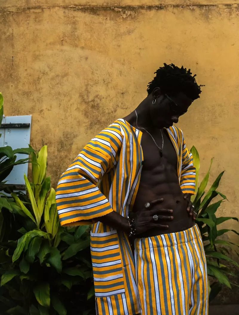 Fugu Cloak - Canary#african_fabric_ghana#