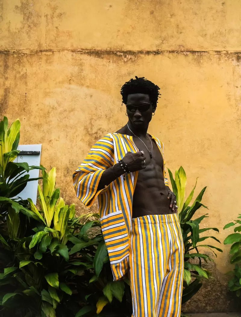 Fugu Cloak - Canary#african_fabric_ghana#
