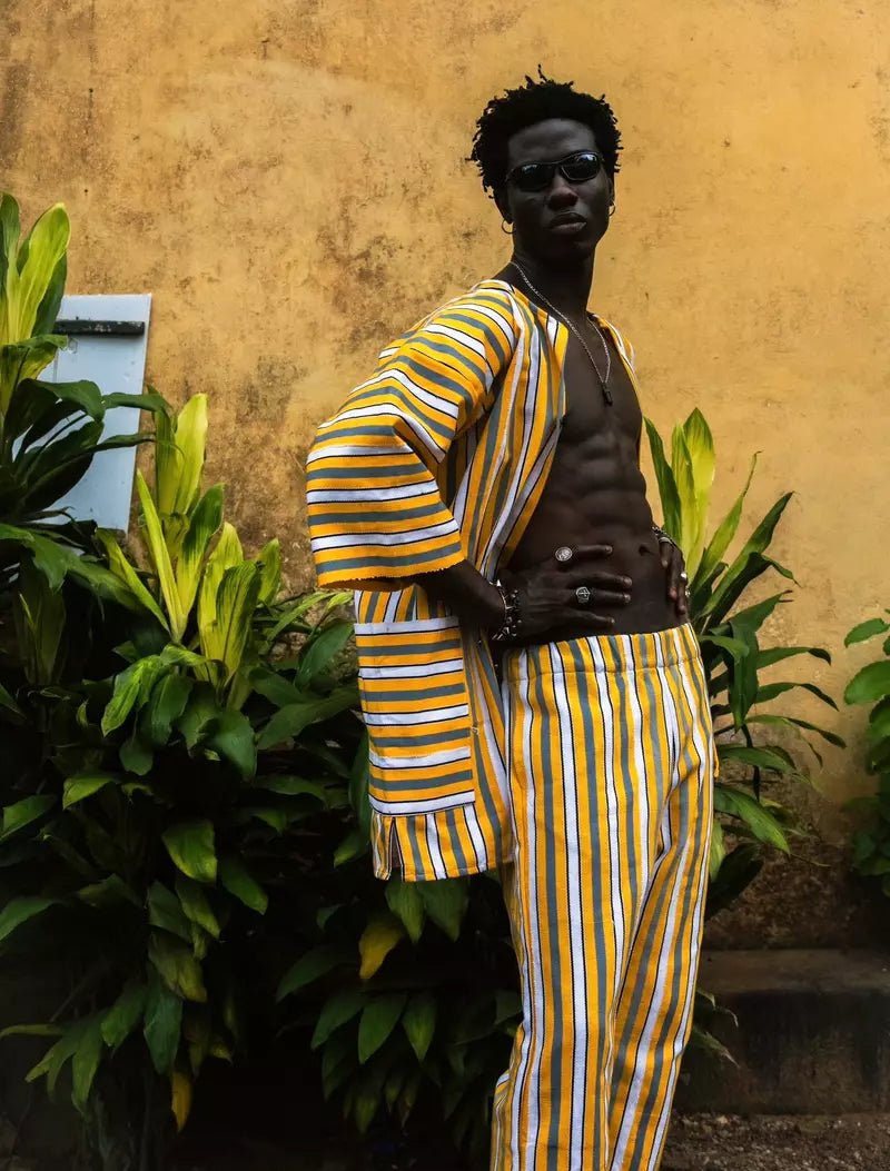 Fugu Cloak - Canary#african_fabric_ghana#