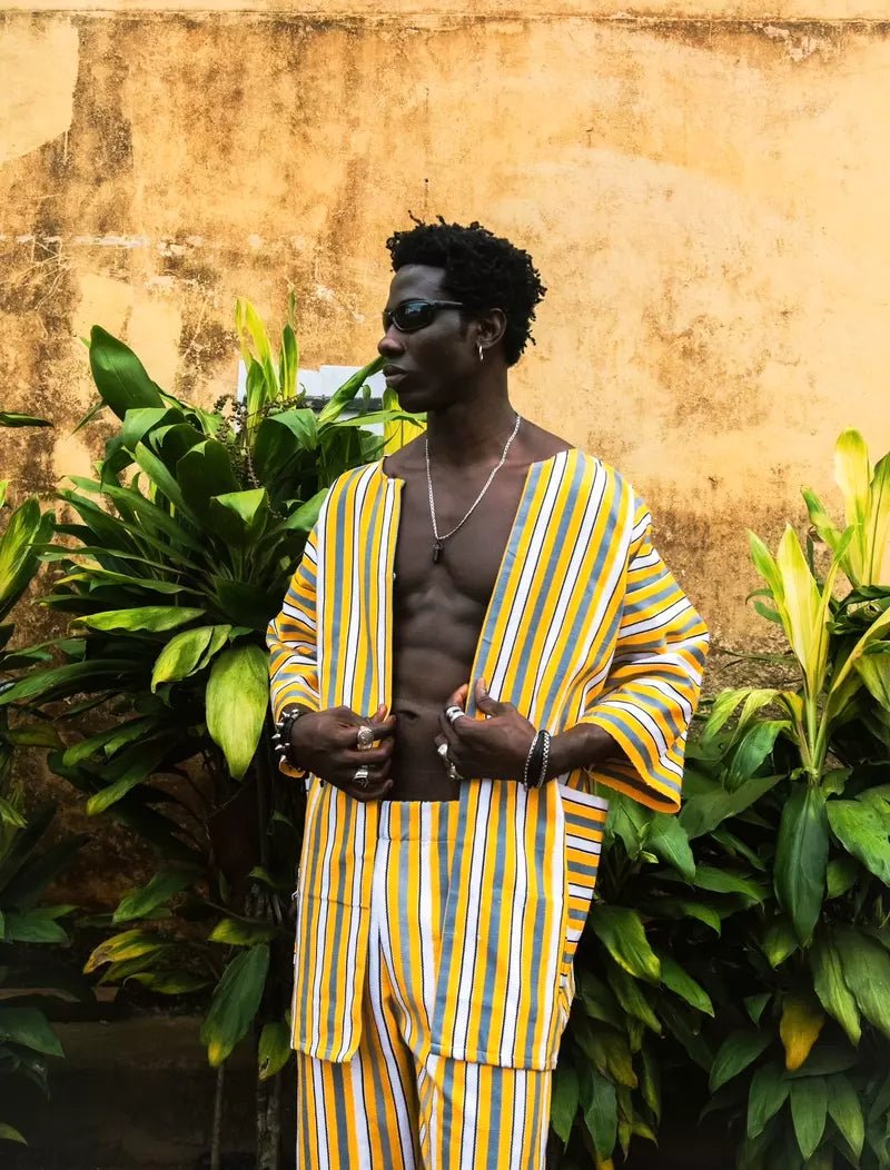 Fugu Cloak - Canary#african_fabric_ghana#