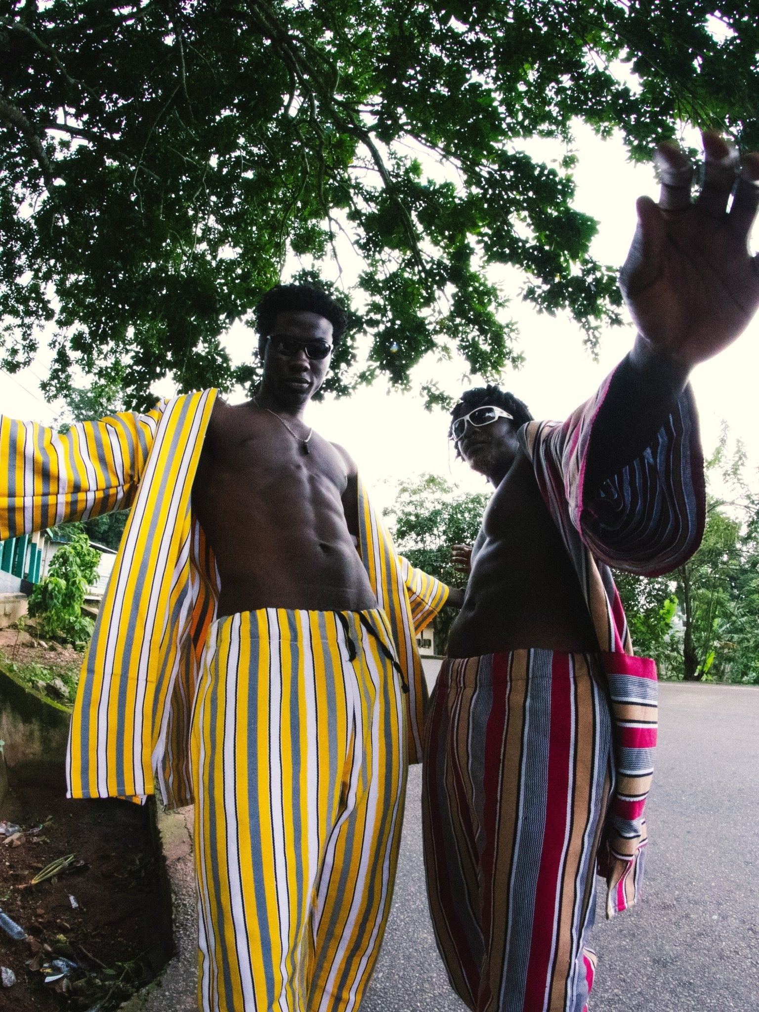 Fugu Cloak - Cherry#african_fabric_ghana#