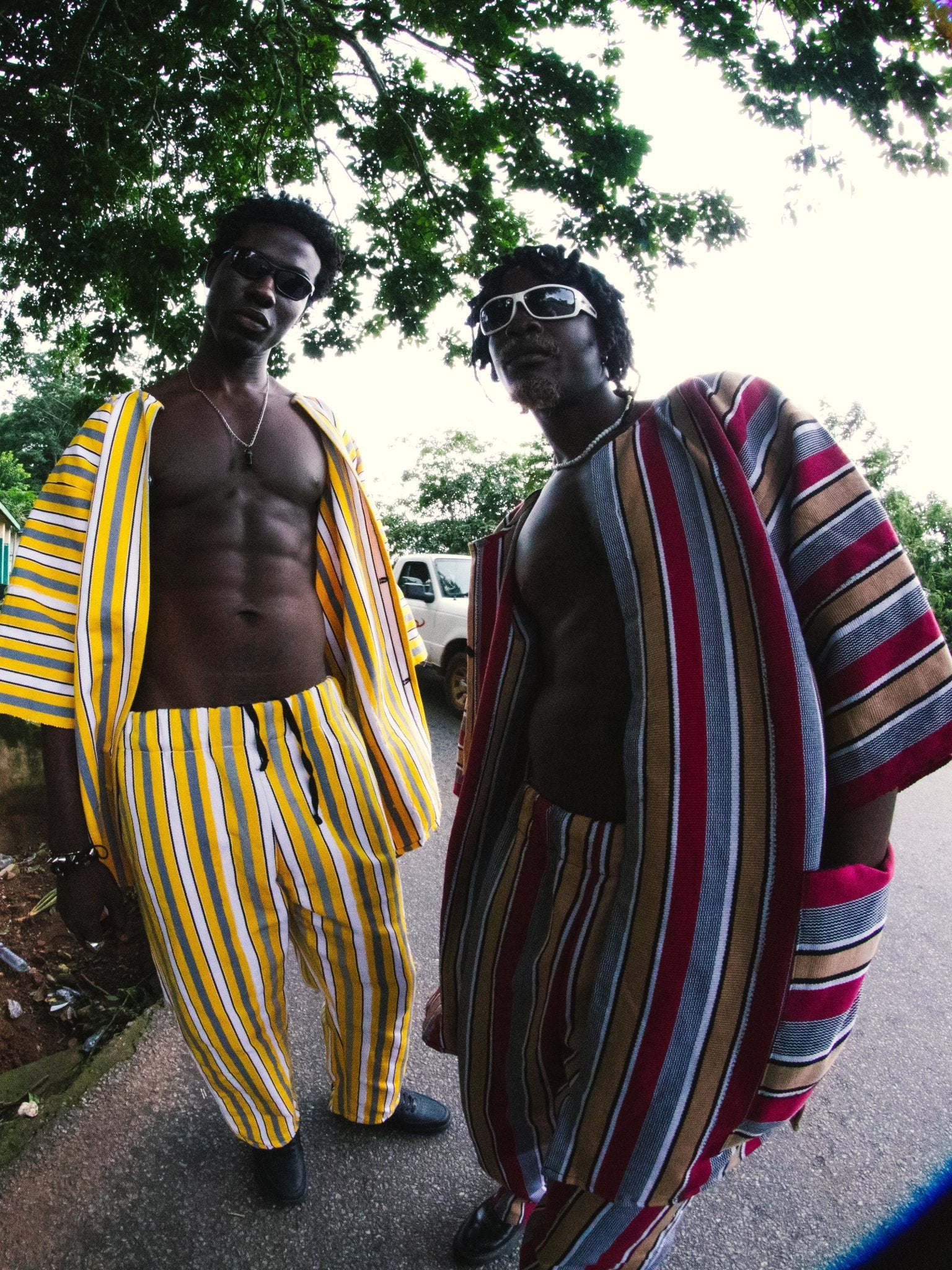 Fugu Cloak - Cherry#african_fabric_ghana#