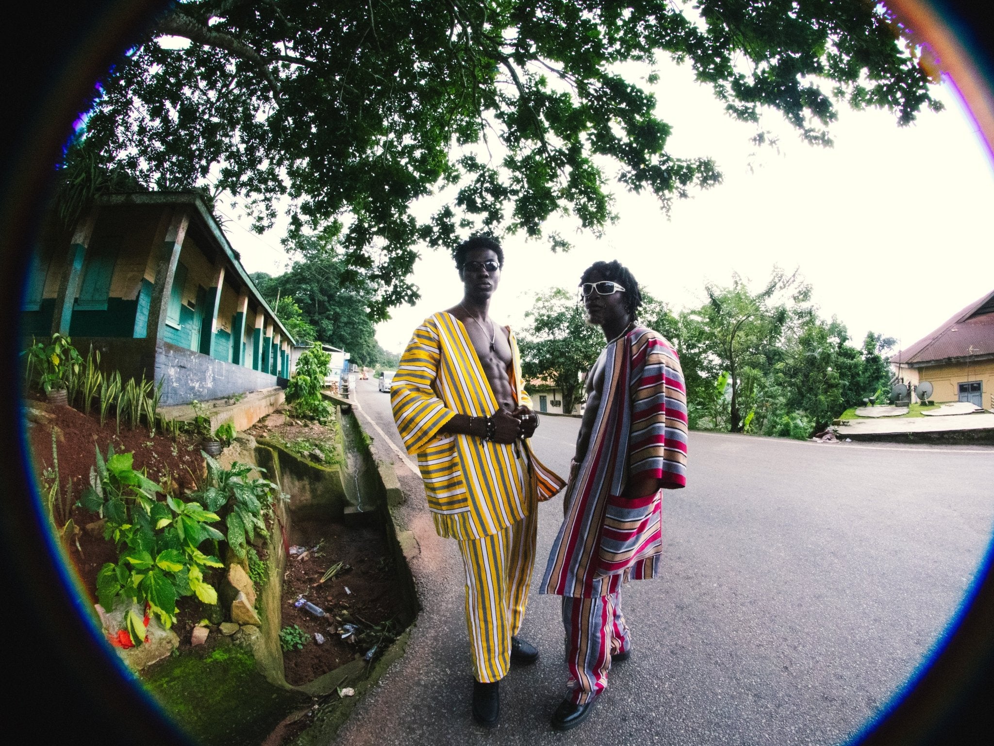 Fugu Cloak - Cherry#african_fabric_ghana#