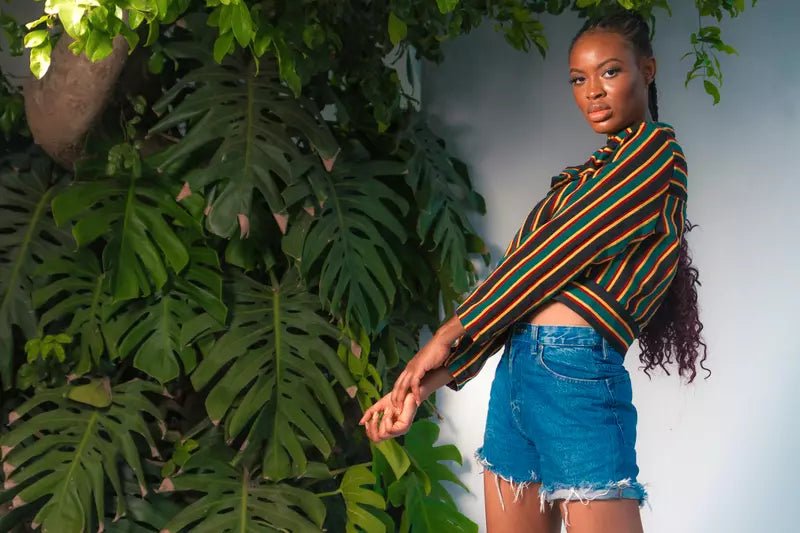 Fugu Crop Jacket - Bulsa#african_fabric_ghana#