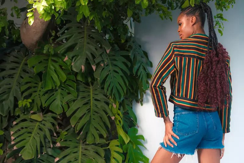 Fugu Crop Jacket - Bulsa#african_fabric_ghana#