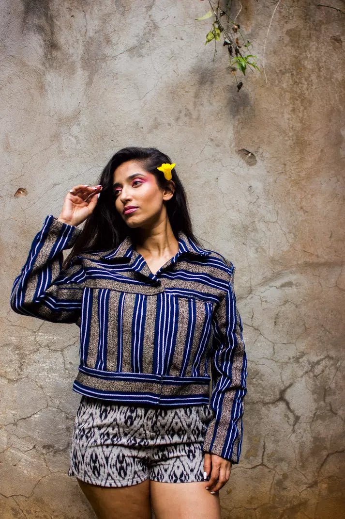 Fugu Crop Jacket - Intergalactic#african_fabric_ghana#