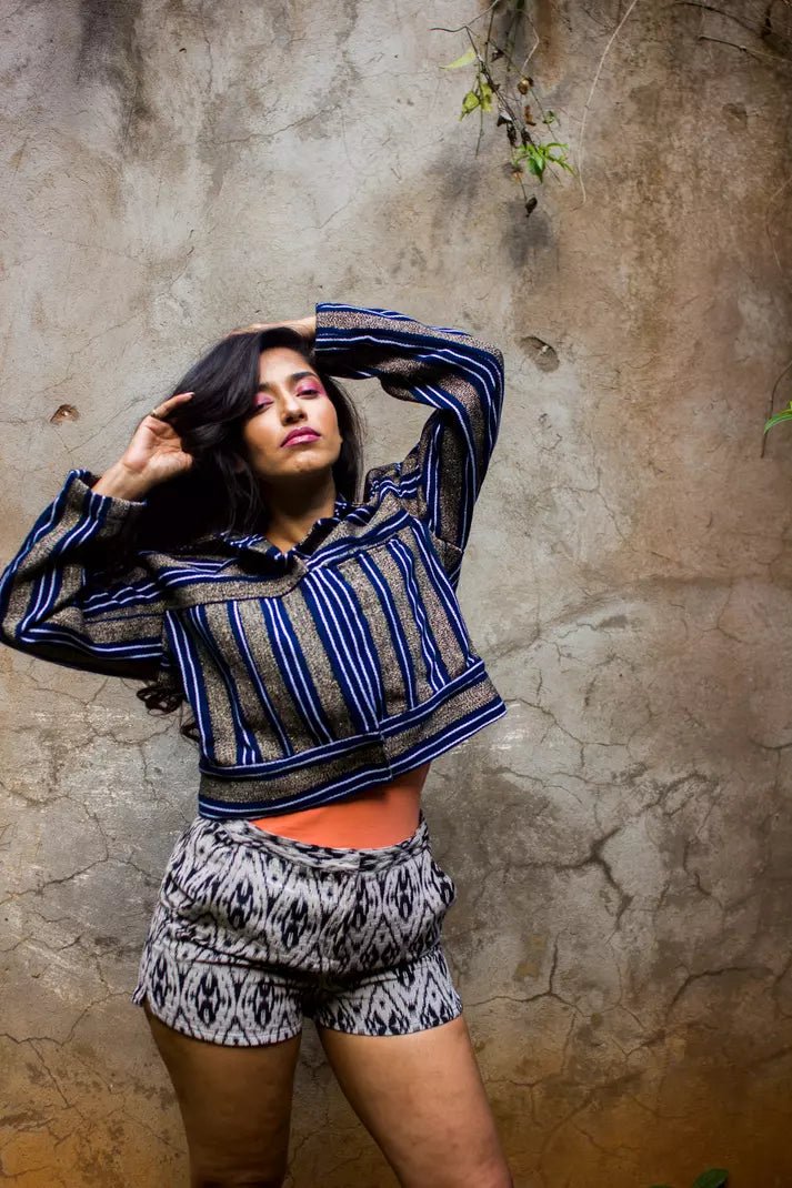 Fugu Crop Jacket - Intergalactic#african_fabric_ghana#