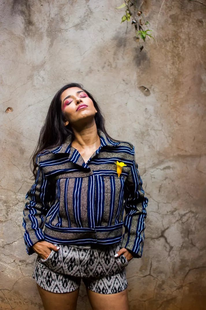 Fugu Crop Jacket - Intergalactic#african_fabric_ghana#
