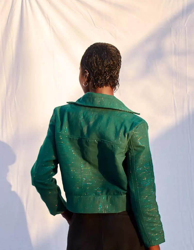 Fugu Crop Jacket - Robin Sparkles#african_fabric_ghana#