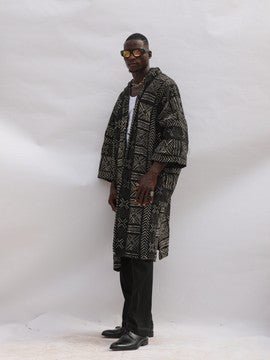 Got Time Hooded Bogolan Cloak (Pre - Order)#african_fabric_ghana#