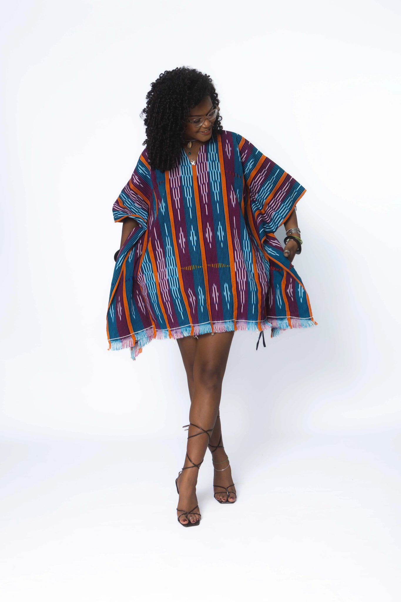 Haven Baulé Poncho#african_fabric_ghana#