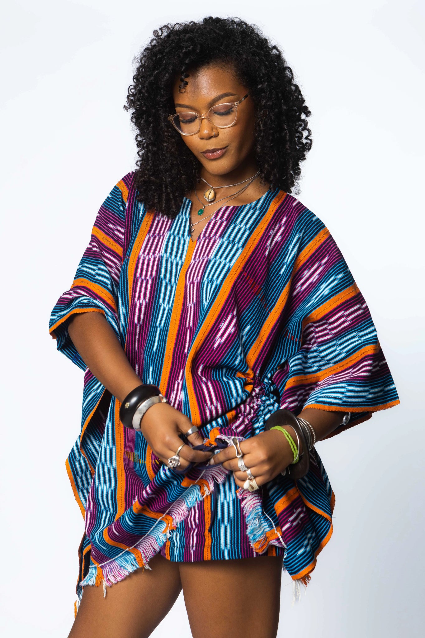 Haven Baulé Poncho#african_fabric_ghana#