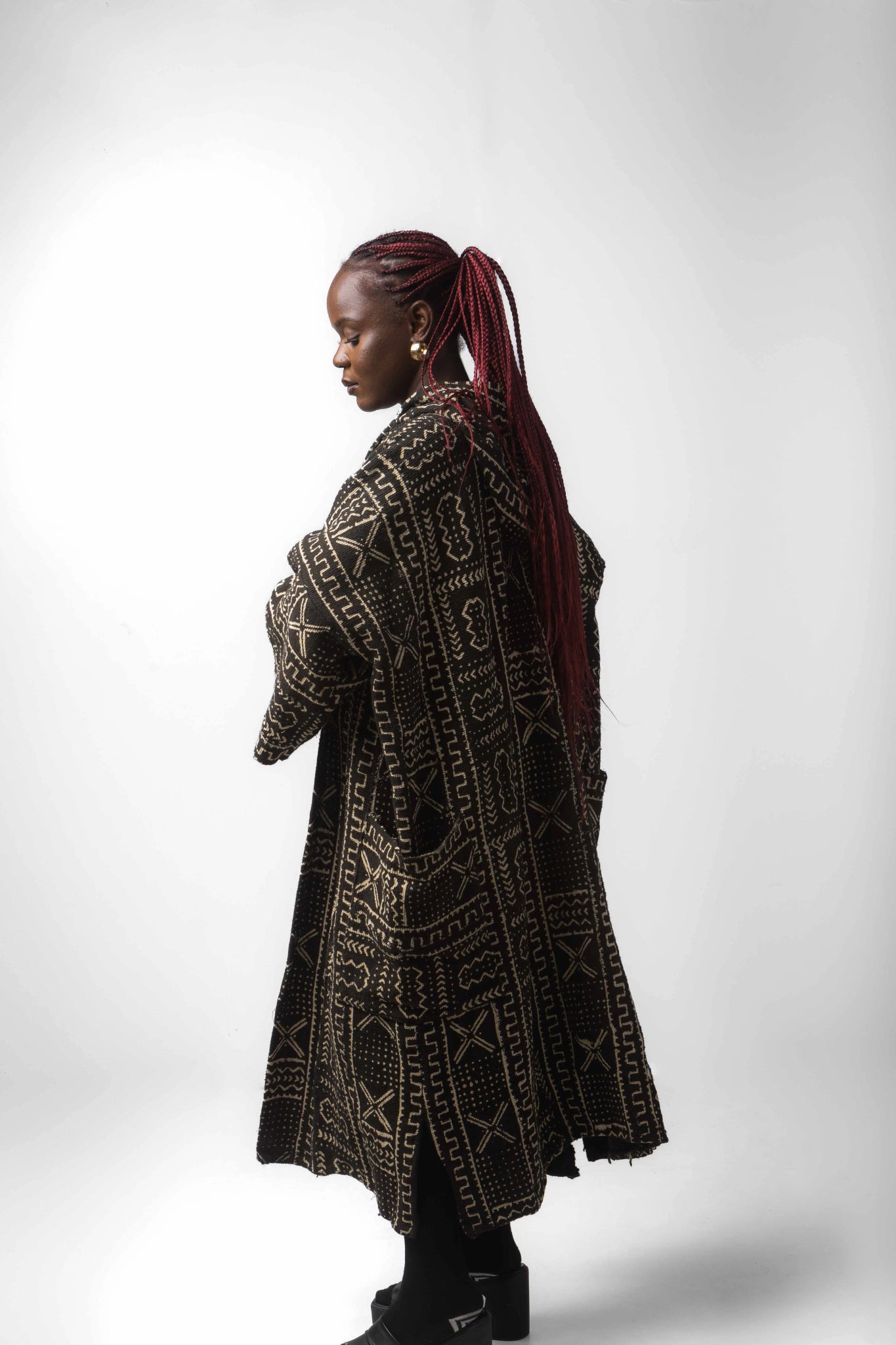 Ice T Hooded Bogolan Cloak (Pre - Order)#african_fabric_ghana#