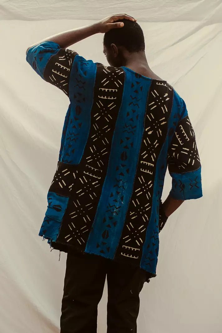 Just Close Your Eyes Bogolan Cloak (Pre - Order)#african_fabric_ghana#