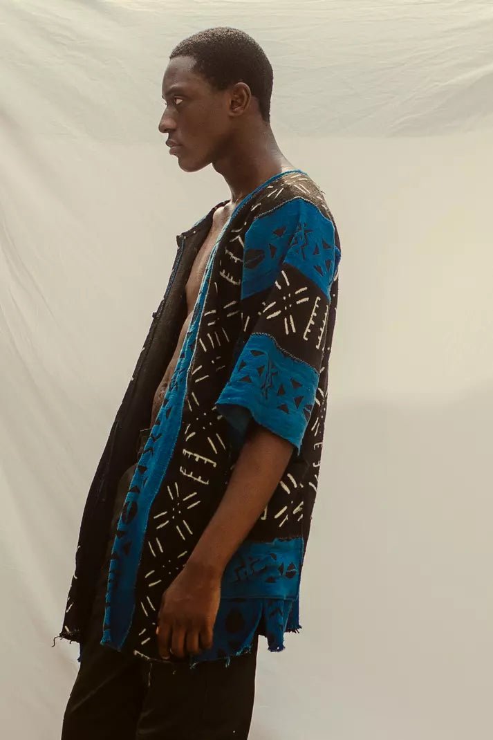 Just Close Your Eyes Bogolan Cloak (Pre - Order)#african_fabric_ghana#