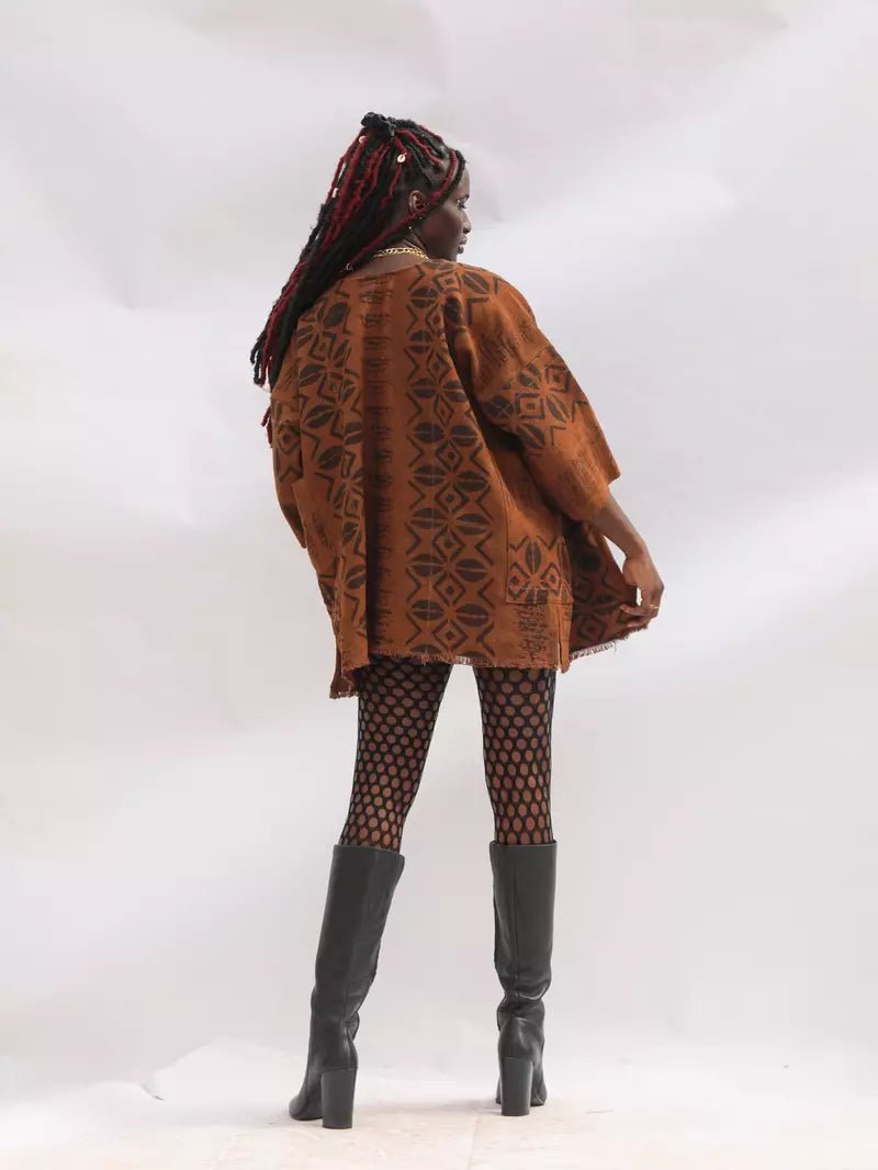 Kube Toffee Bogolan Cloak#african_fabric_ghana#