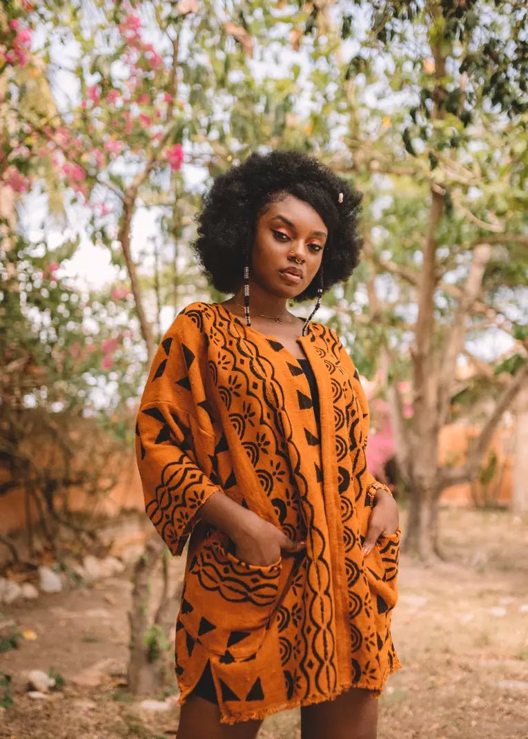 Leo Rising Bogolan cloak#african_fabric_ghana#