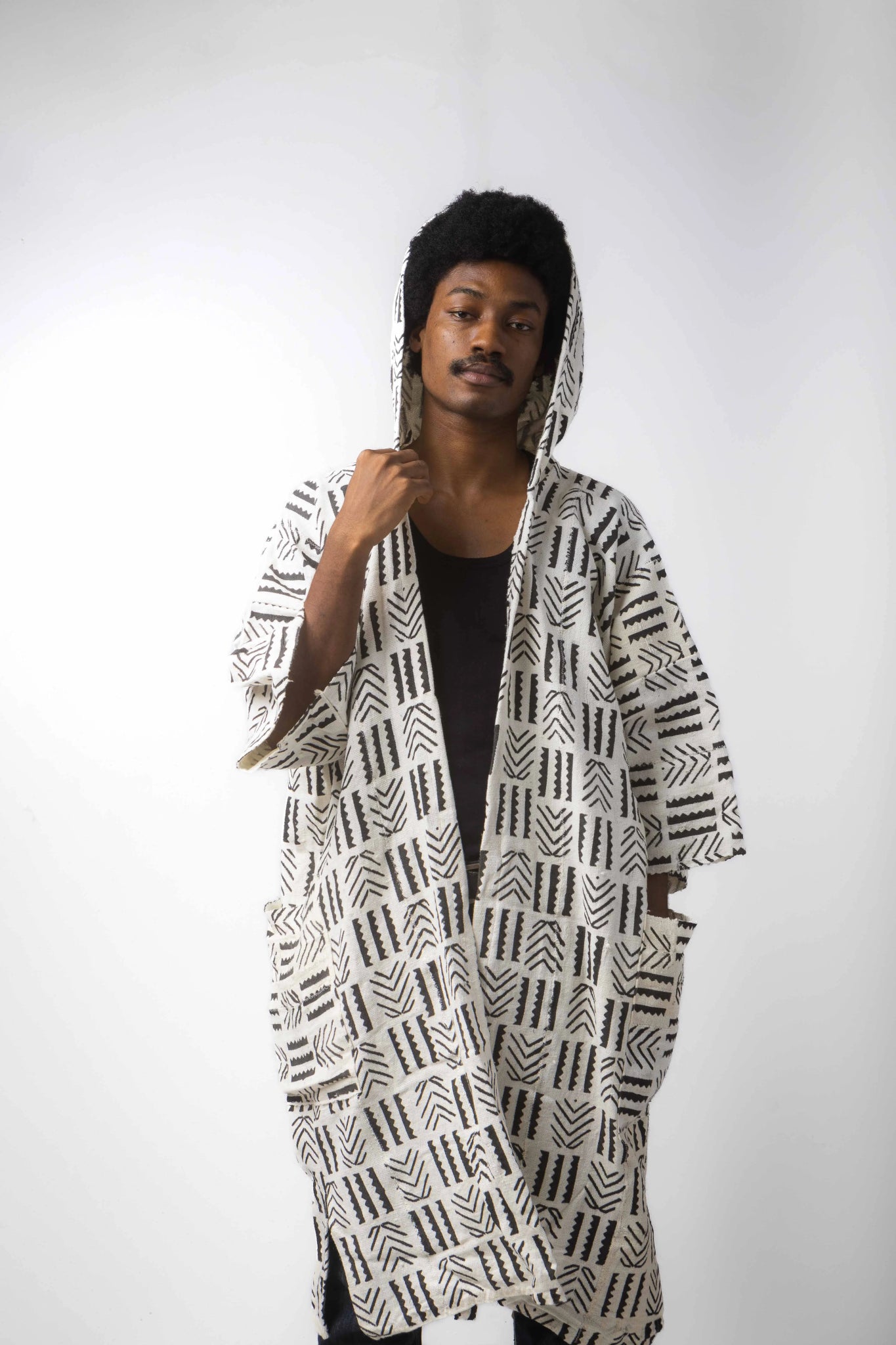Life Hooded Bogolan Cloak#african_fabric_ghana#
