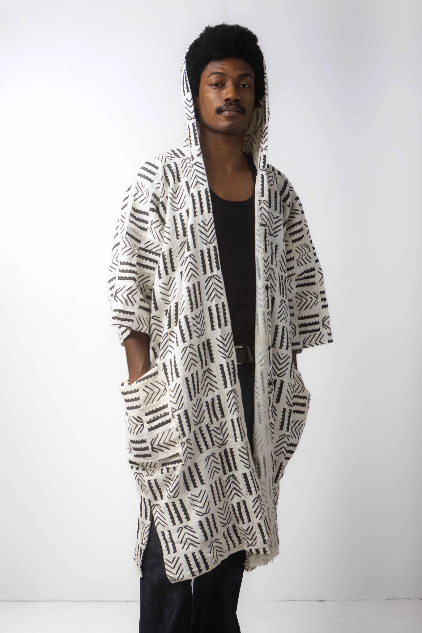 Life Hooded Bogolan Cloak#african_fabric_ghana#