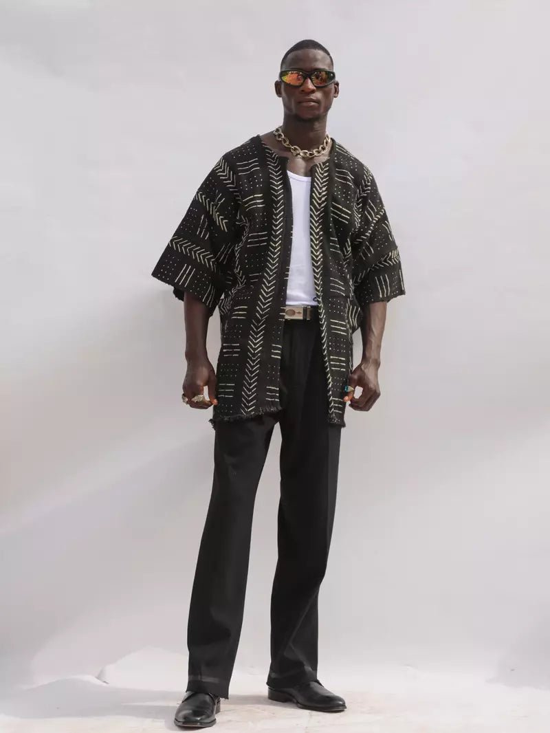 Line Up Bogolan Cloak (Pre - Order)#african_fabric_ghana#