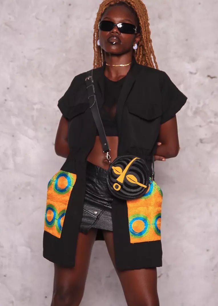 Mars Cinched - Waist Dress#african_fabric_ghana#