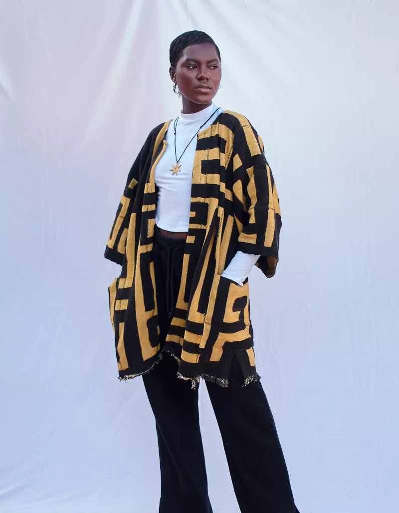Maze Bogolan Cloak#african_fabric_ghana#