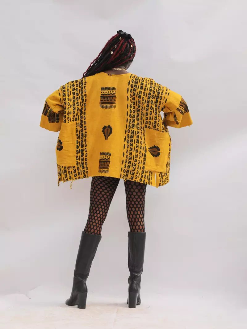 Melodies Bogolan Cloak (Pre - Order)#african_fabric_ghana#