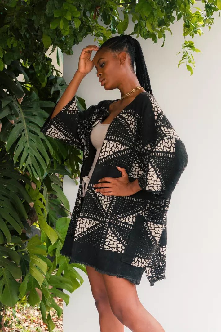 Mystic Brew Bogolan Cloak#african_fabric_ghana#