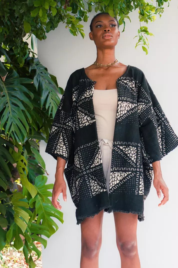 Mystic Brew Bogolan Cloak#african_fabric_ghana#