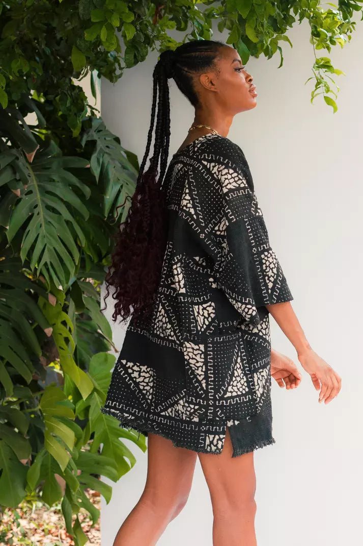 Mystic Brew Bogolan Cloak#african_fabric_ghana#