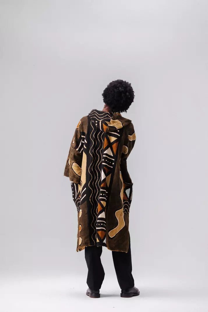 New Soul Hooded Bogolan Cloak (Pre - Order)#african_fabric_ghana#