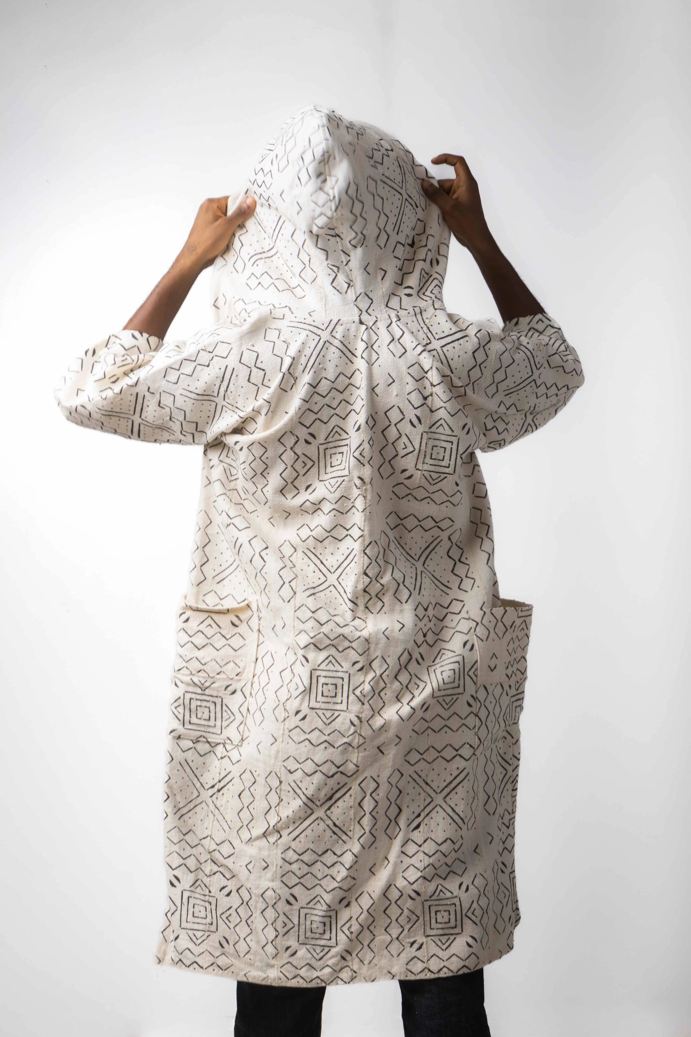 Oh darling hooded bogolan cloak#african_fabric_ghana#