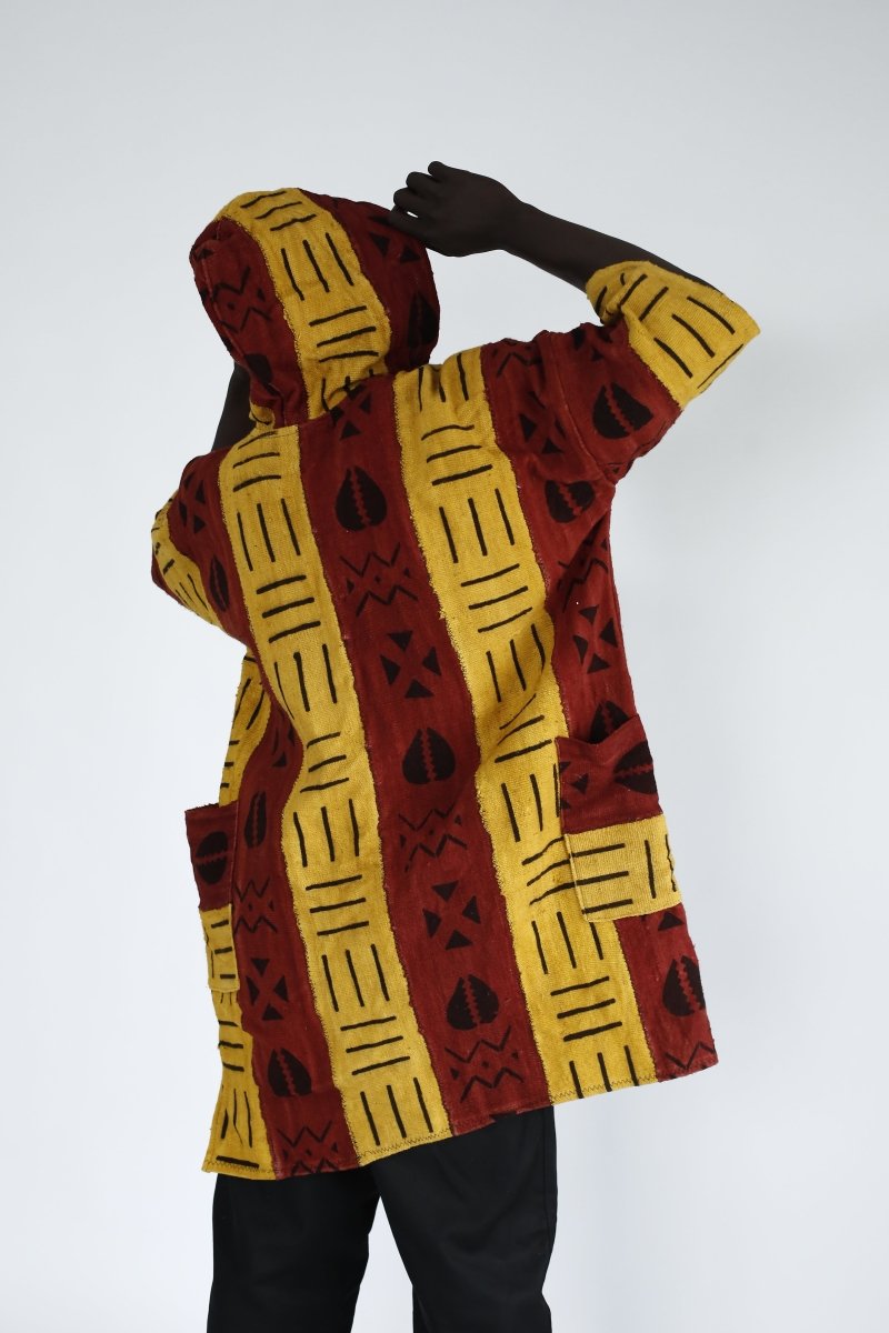 Oh Sunshine Hooded Bogolan Cloak#african_fabric_ghana#