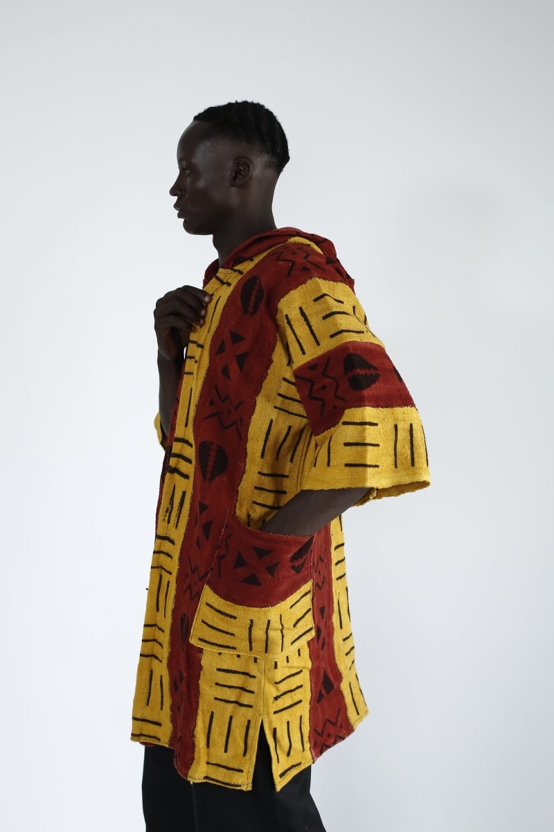 Oh Sunshine Hooded Bogolan Cloak#african_fabric_ghana#
