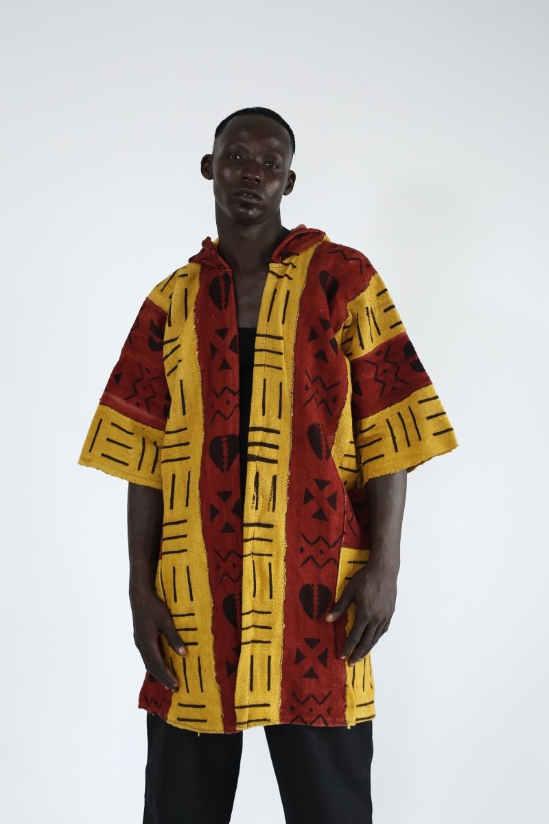 Oh Sunshine Hooded Bogolan Cloak#african_fabric_ghana#