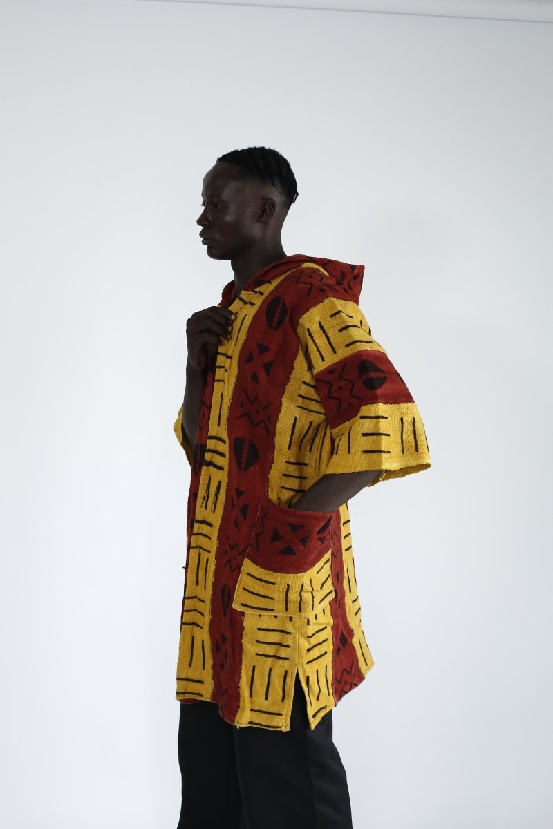 Oh Sunshine Hooded Bogolan Cloak#african_fabric_ghana#