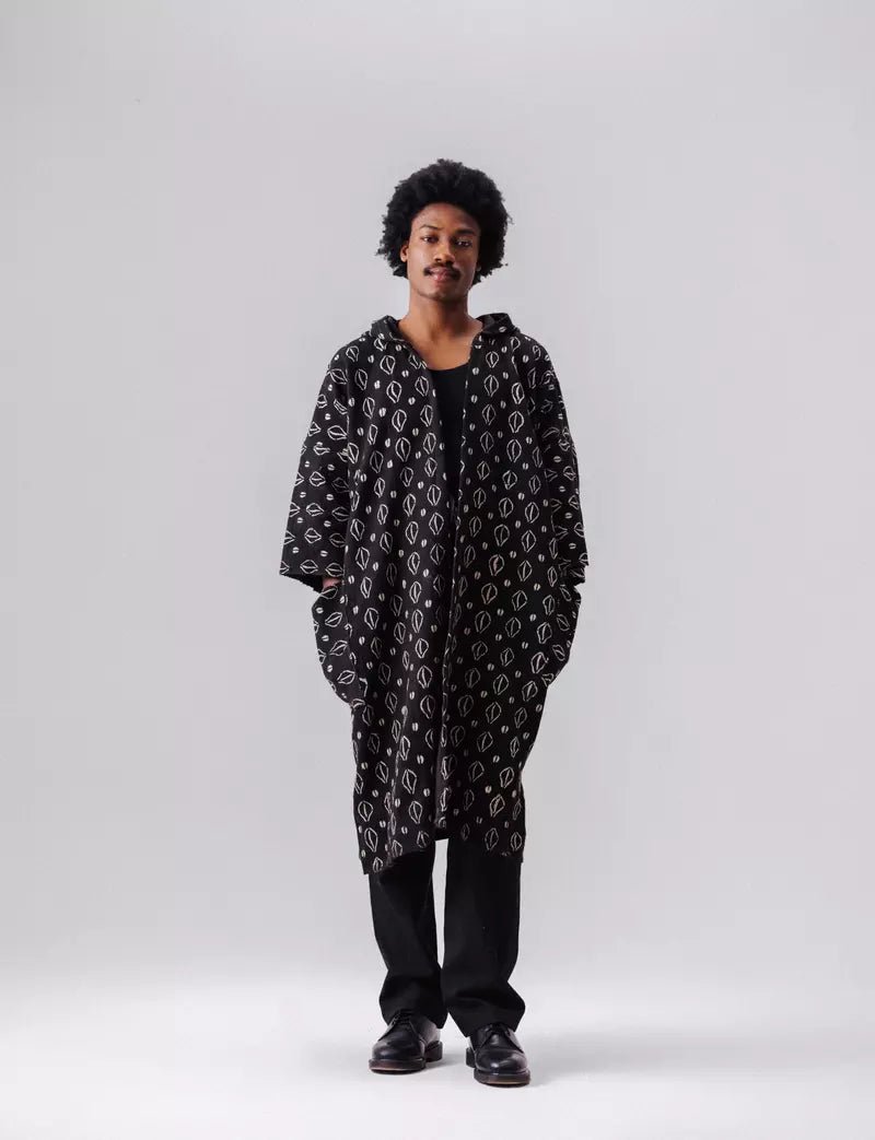 Osikani Hooded Bogolan Cloak (Pre - Order)#african_fabric_ghana#