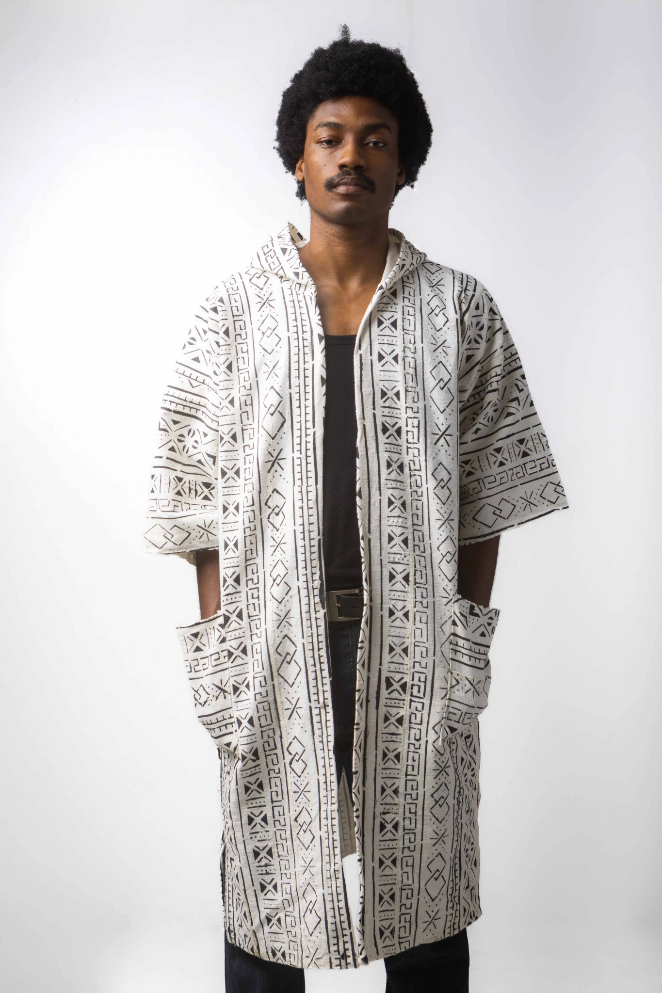Oxytocin Hooded Bogolan Cloak (Pre - Order)#african_fabric_ghana#