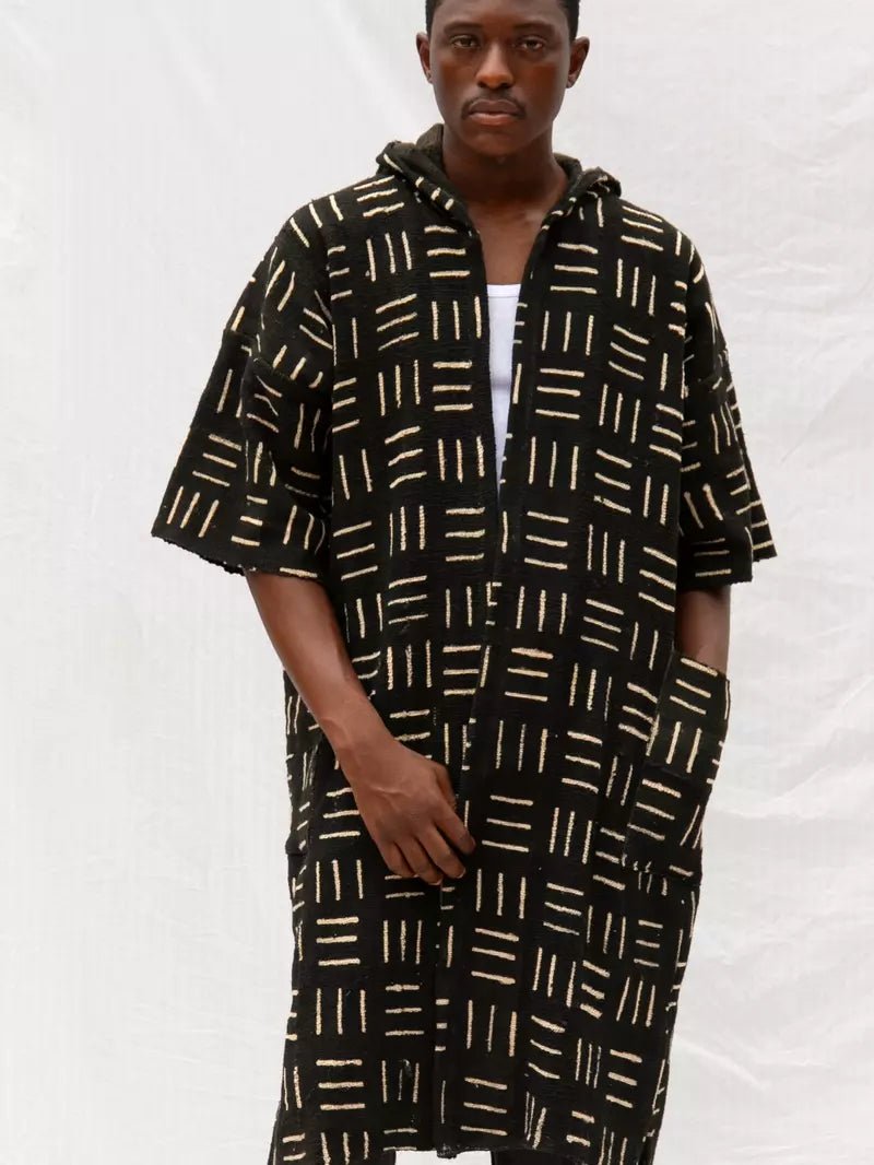 Paree Hooded Bogolan Cloak (Pre - Order)#african_fabric_ghana#