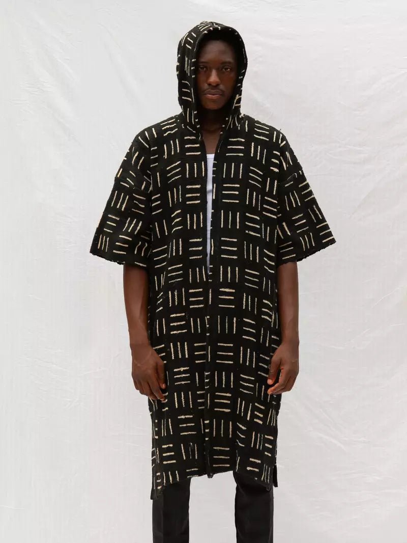 Paree Hooded Bogolan Cloak (Pre - Order)#african_fabric_ghana#