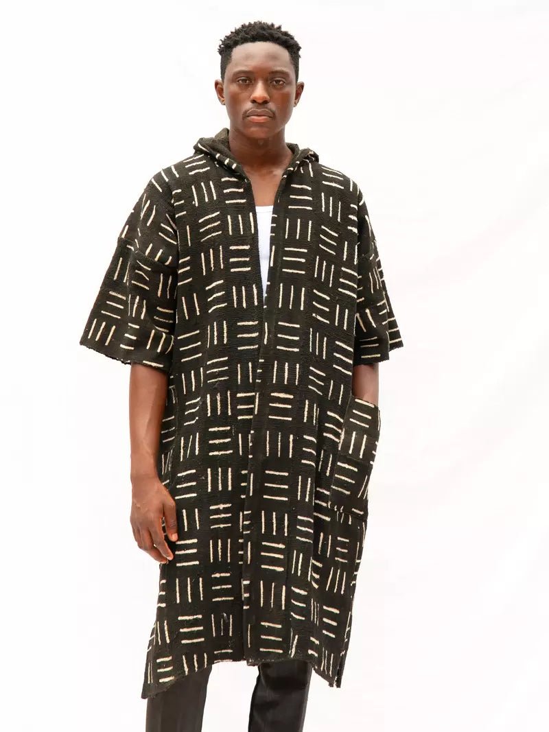 Paree Hooded Bogolan Cloak (Pre - Order)#african_fabric_ghana#