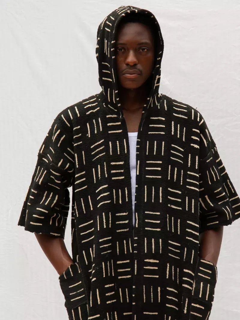 Paree Hooded Bogolan Cloak (Pre - Order)#african_fabric_ghana#