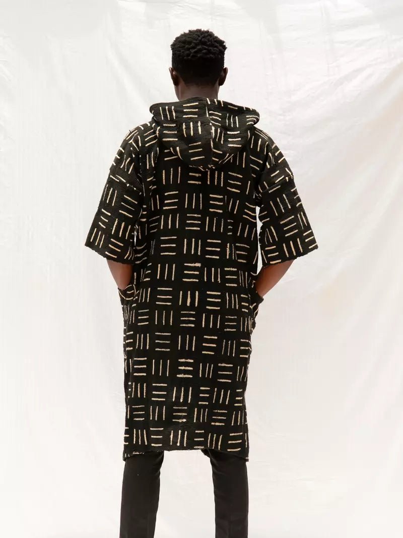 Paree Hooded Bogolan Cloak (Pre - Order)#african_fabric_ghana#