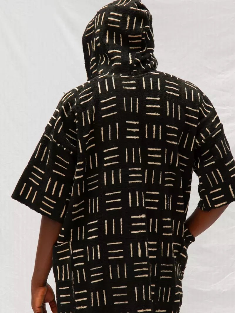 Paree Hooded Bogolan Cloak (Pre - Order)#african_fabric_ghana#