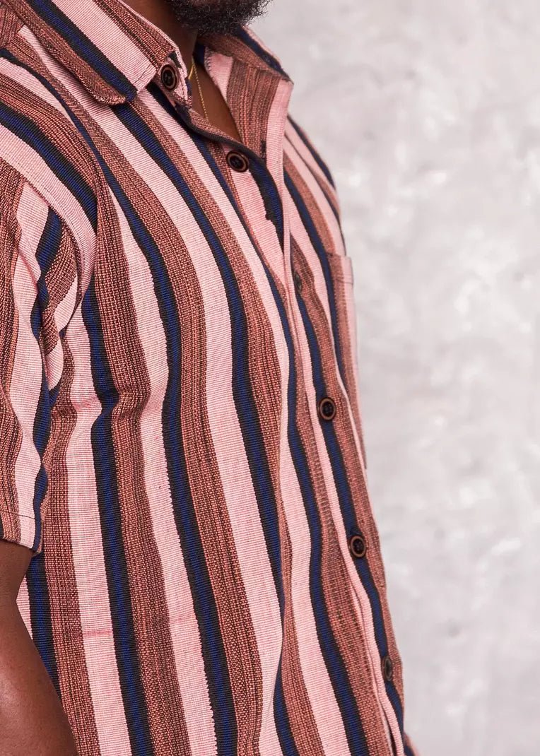 Peach Fuzz Fugu Shirt#african_fabric_ghana#