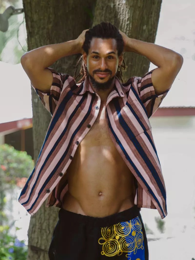 Peach Fuzz Fugu Shirt#african_fabric_ghana#
