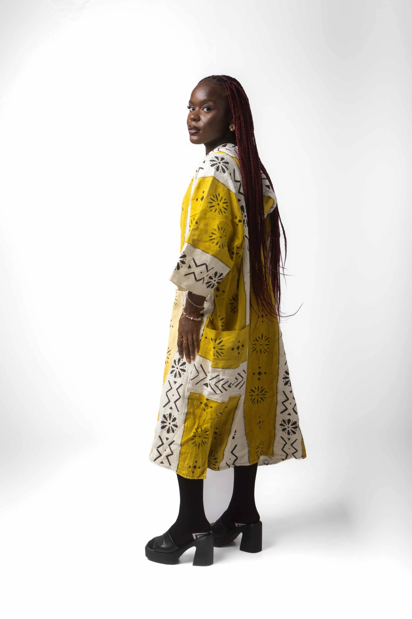 Peculiarities Hooded Bogolan Cloak#african_fabric_ghana#