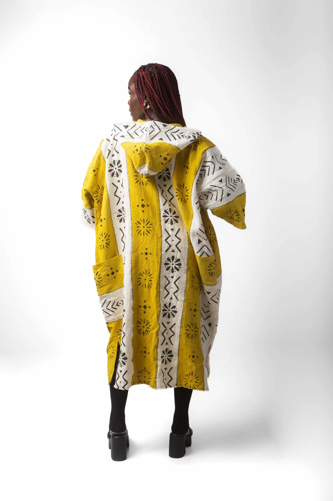 Peculiarities Hooded Bogolan Cloak#african_fabric_ghana#