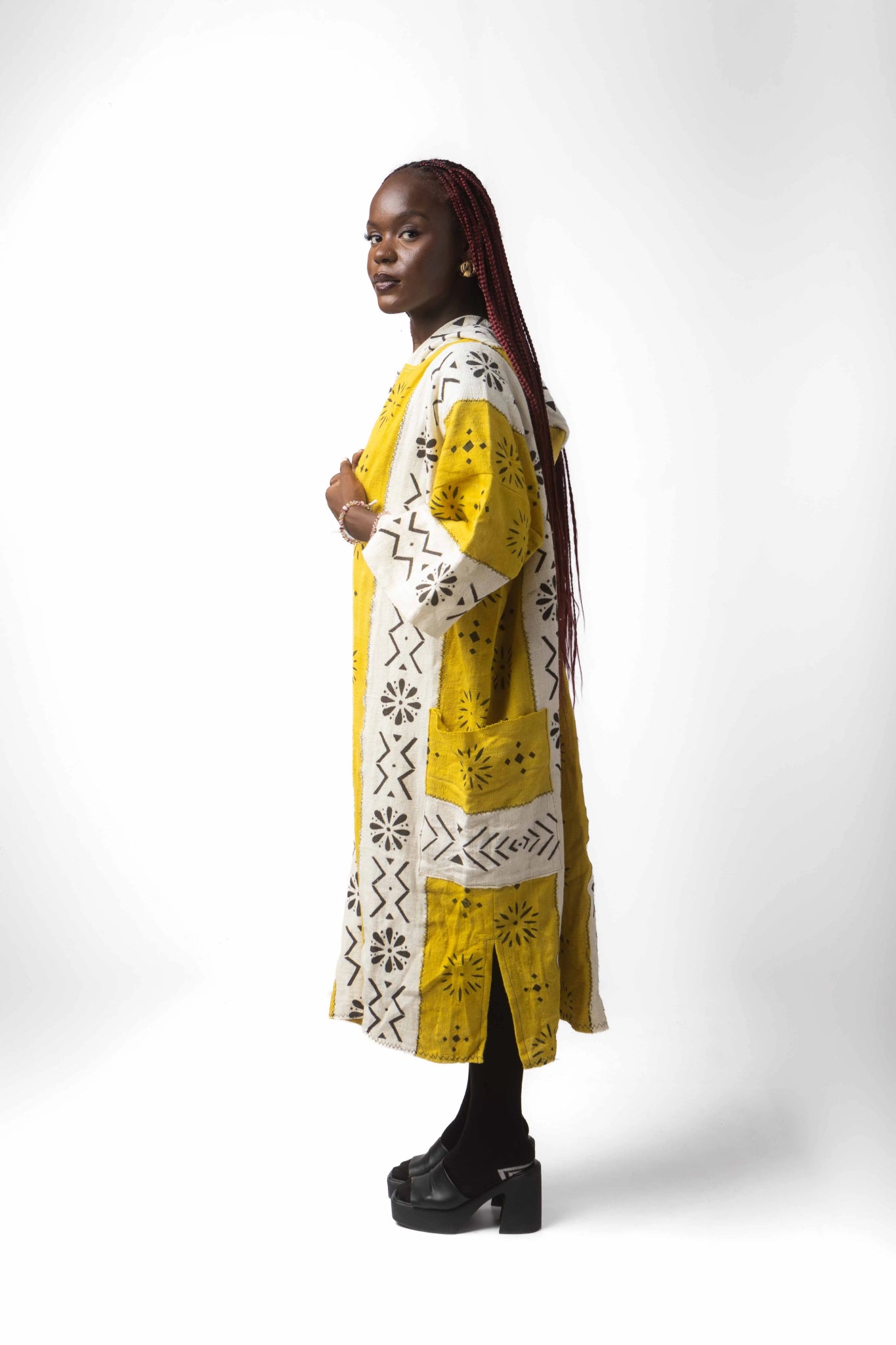 Peculiarities Hooded Bogolan Cloak#african_fabric_ghana#
