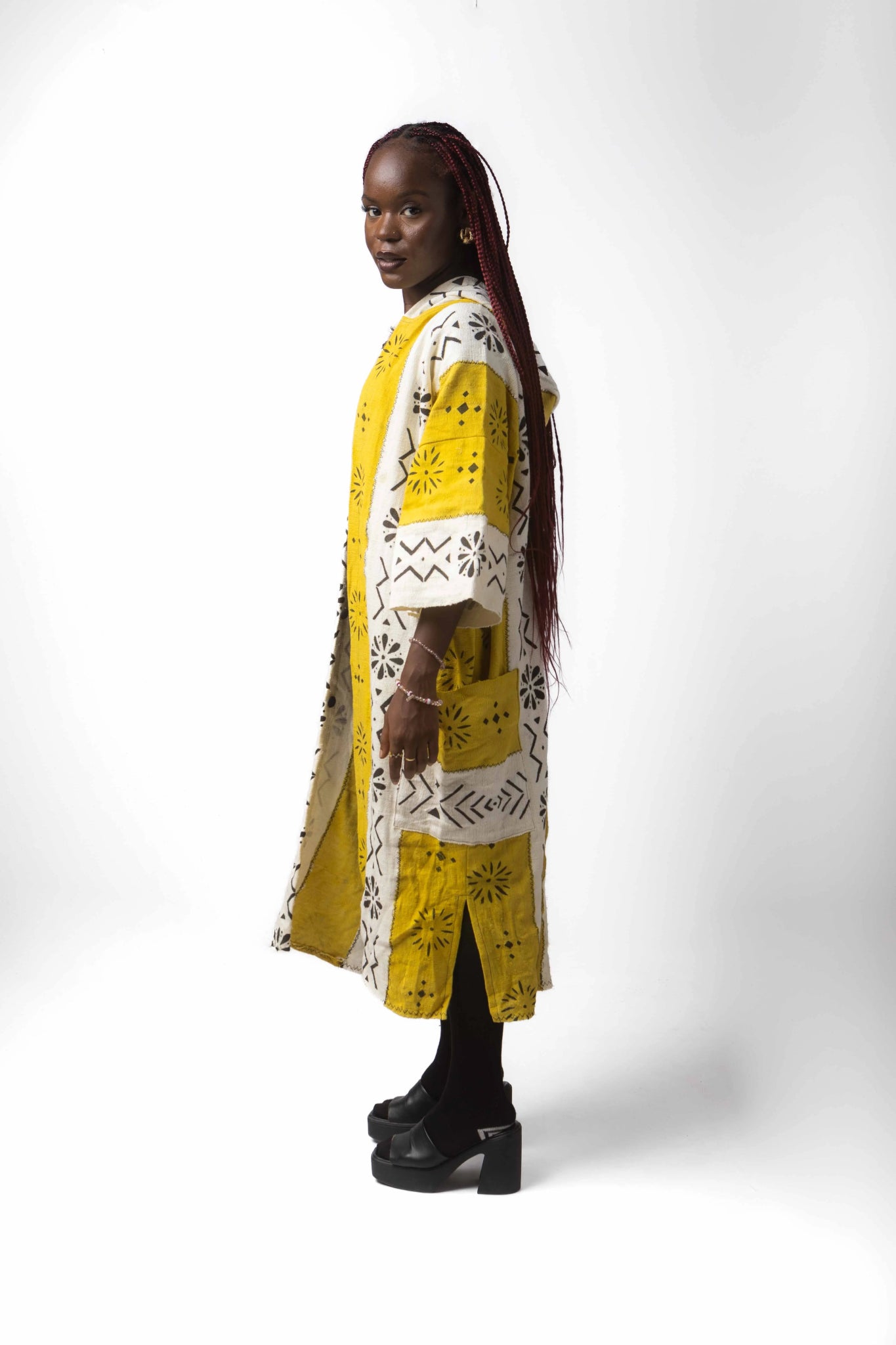 Peculiarities Hooded Bogolan Cloak#african_fabric_ghana#